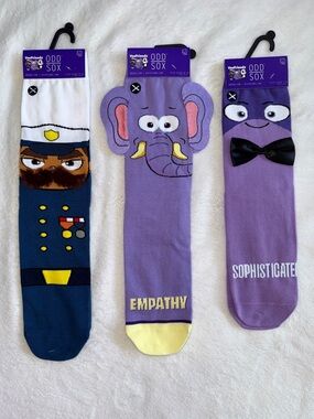 VeeFriends Purple, Navy & White Novelty Character Socks - 3 Pack